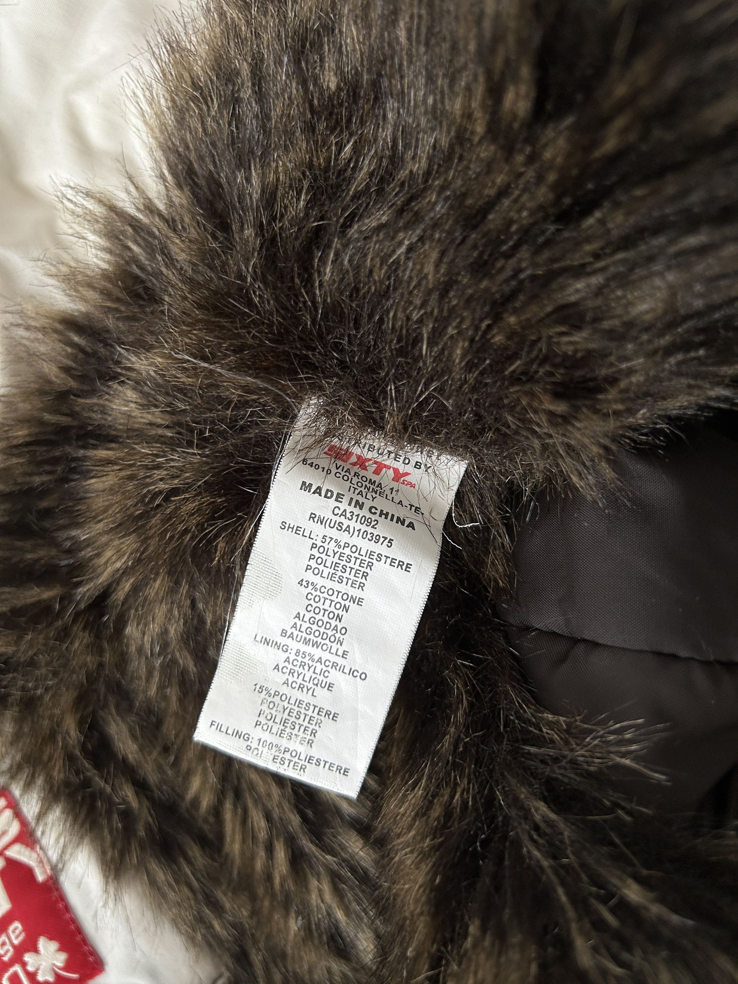 Archive y2k Miss Sixty faux fur lined hooded bomber