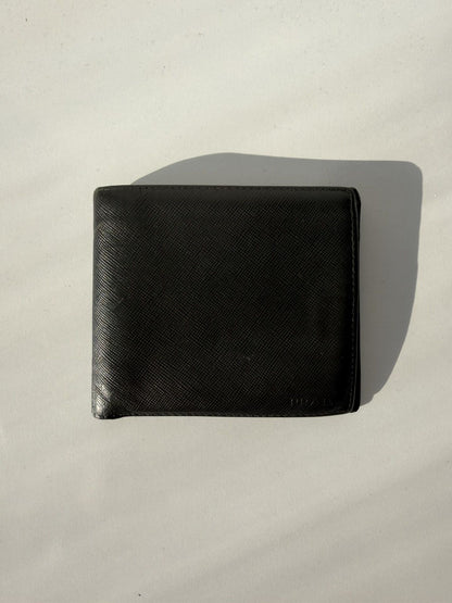 Prada saffiano leather bifold wallet