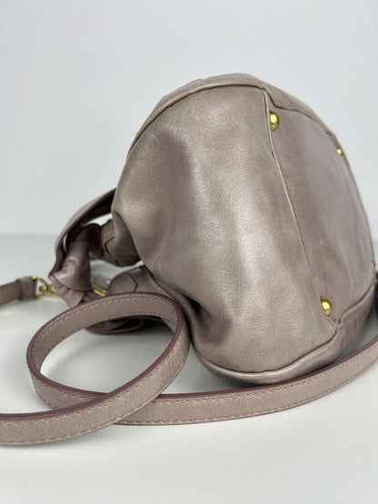 Miu miu mini bow bag in dusty pink