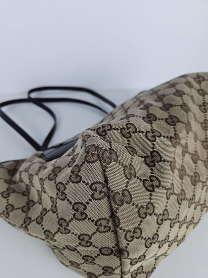 Gucci abbey gg monogram tote bag