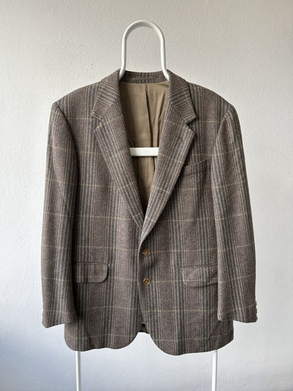 Vintage handmade checkered cashmere blazer