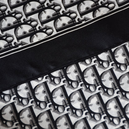 Vintage Dior trotter silk scarf black