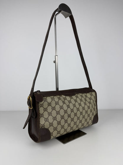 Vintage 70s Gucci monogram shoulder bag
