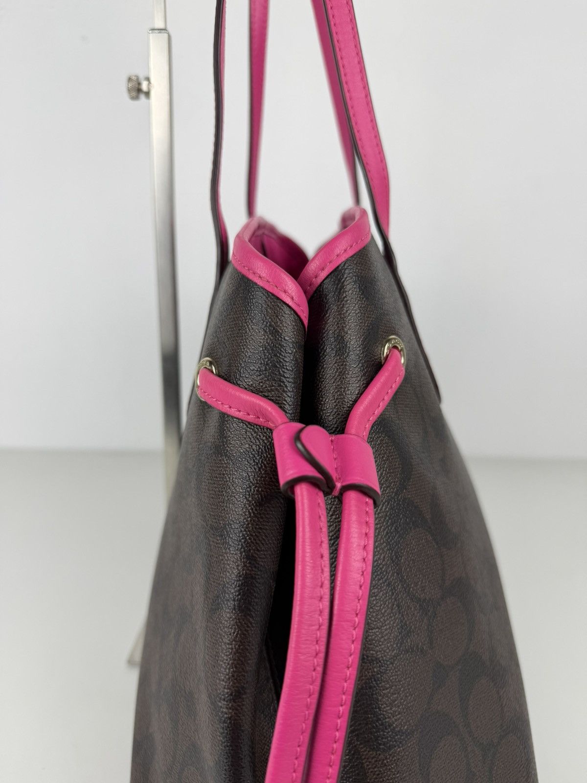 Coach signature coated canvas drawstring carryall tote