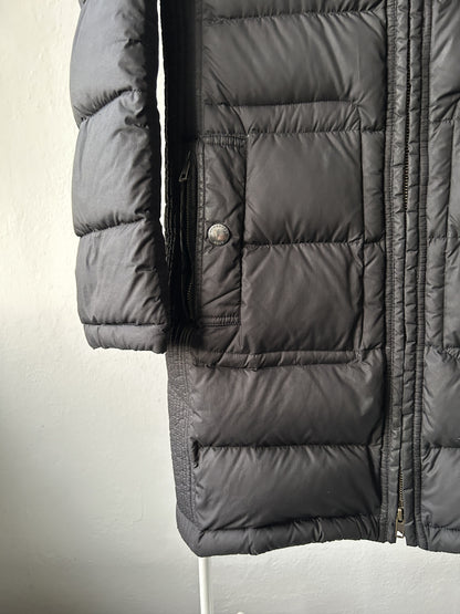 Burberry long hooded puffer coat
