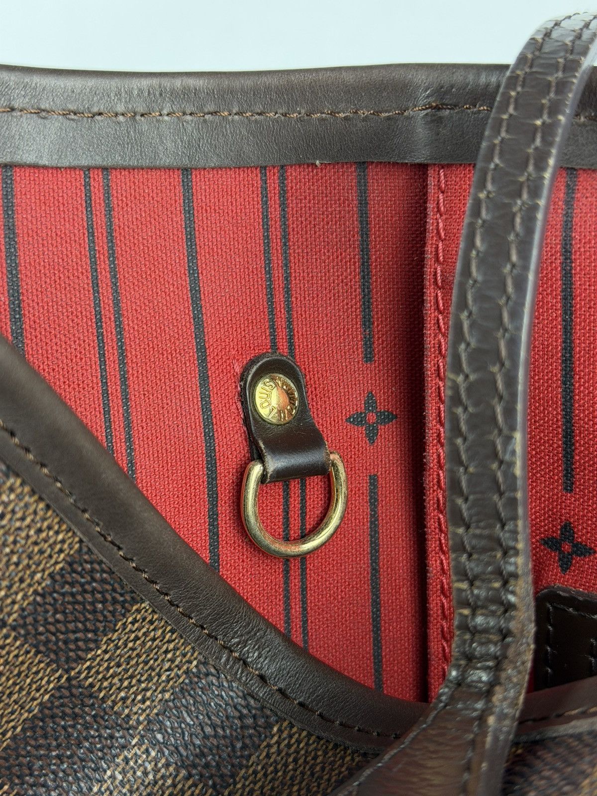Louis Vuitton damier ebene neverfull mm tote bag