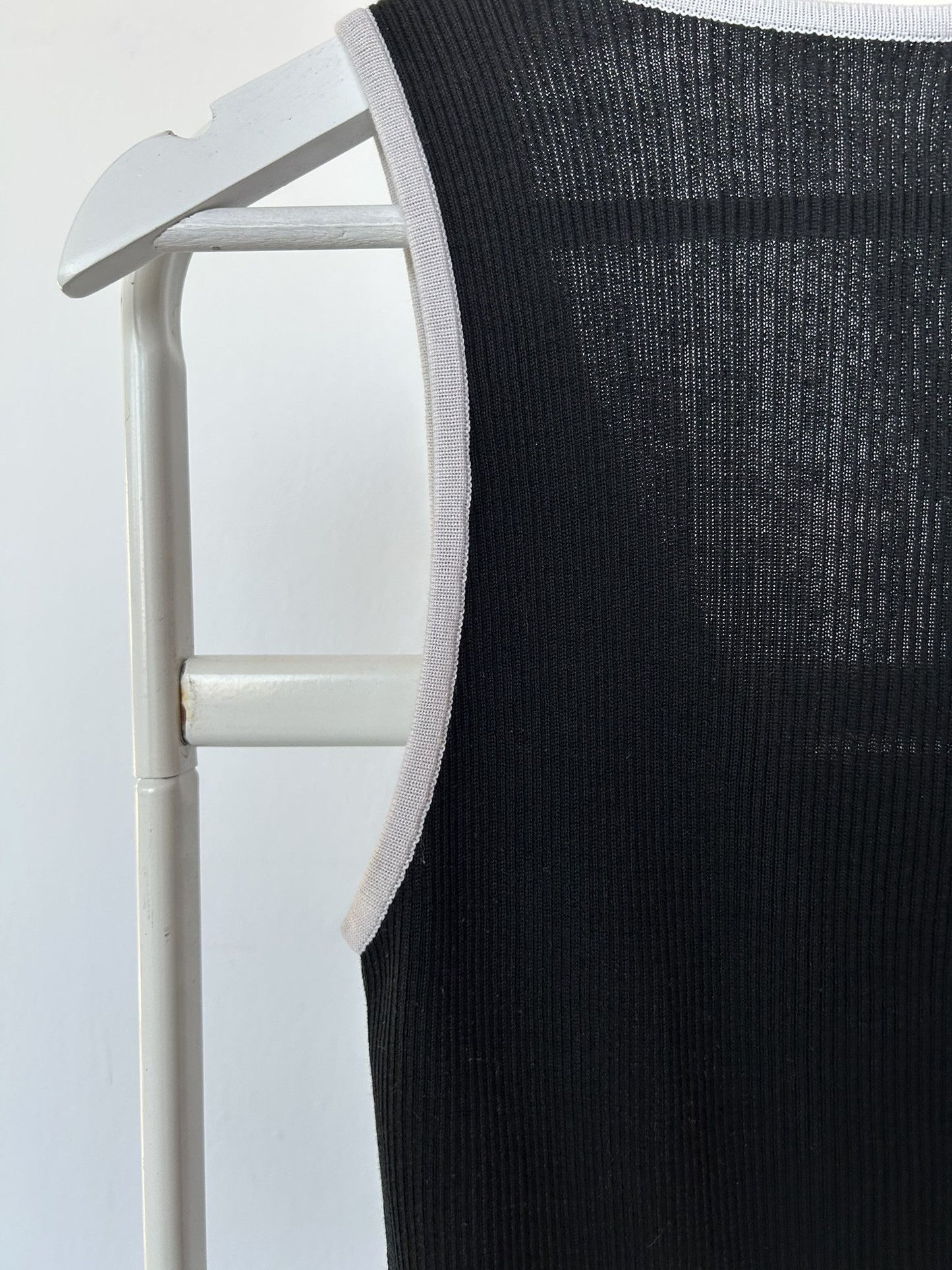 SS1995 Chanel double breasted button up tank top