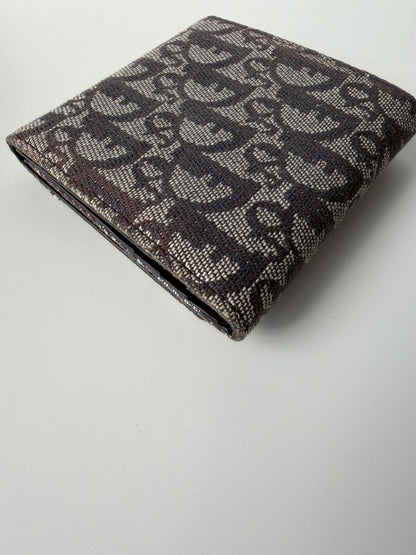 Dior trifold street chic monogram canvas and leather wallet