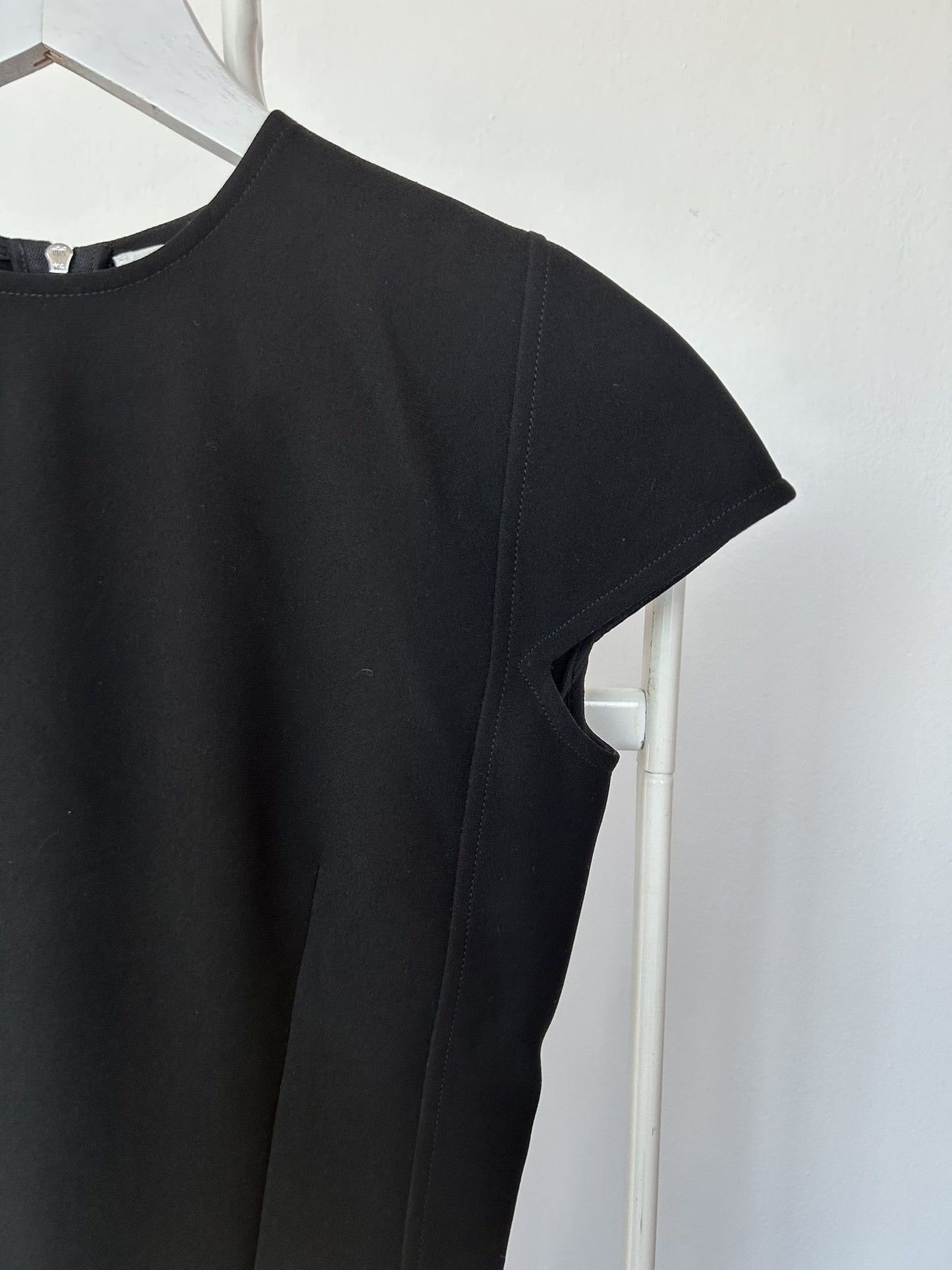 Victoria Beckham black cocoon midi dress