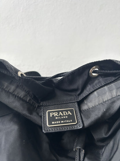Vintage Prada nylon triangle logo cargo backpack