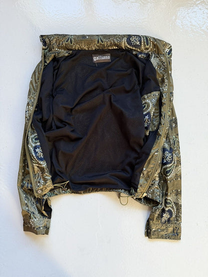 John Galliano newspaper print windbreaker jacket