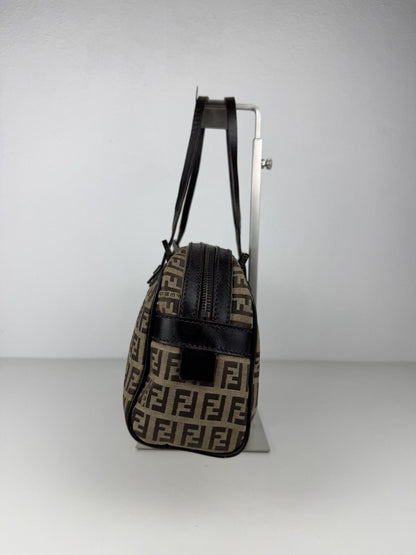 Fendi zucchino monogram canvas mini bowling bag