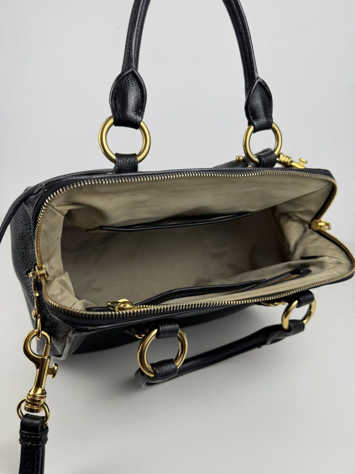 Miu miu madras leather mini boston bag
