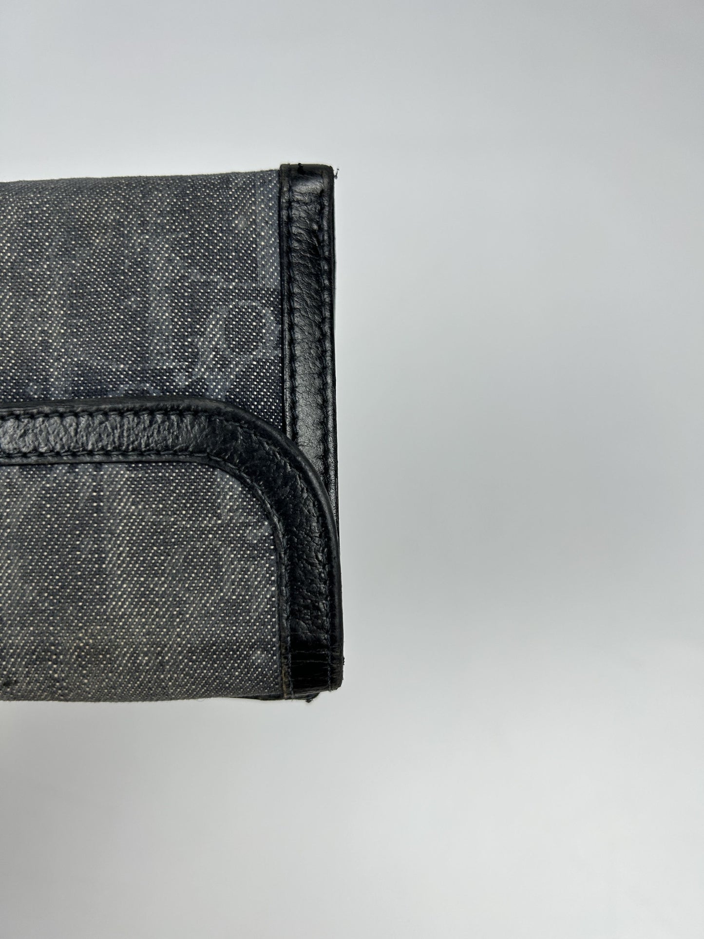 Dior flight monogram canvas and leather long trifold wallet