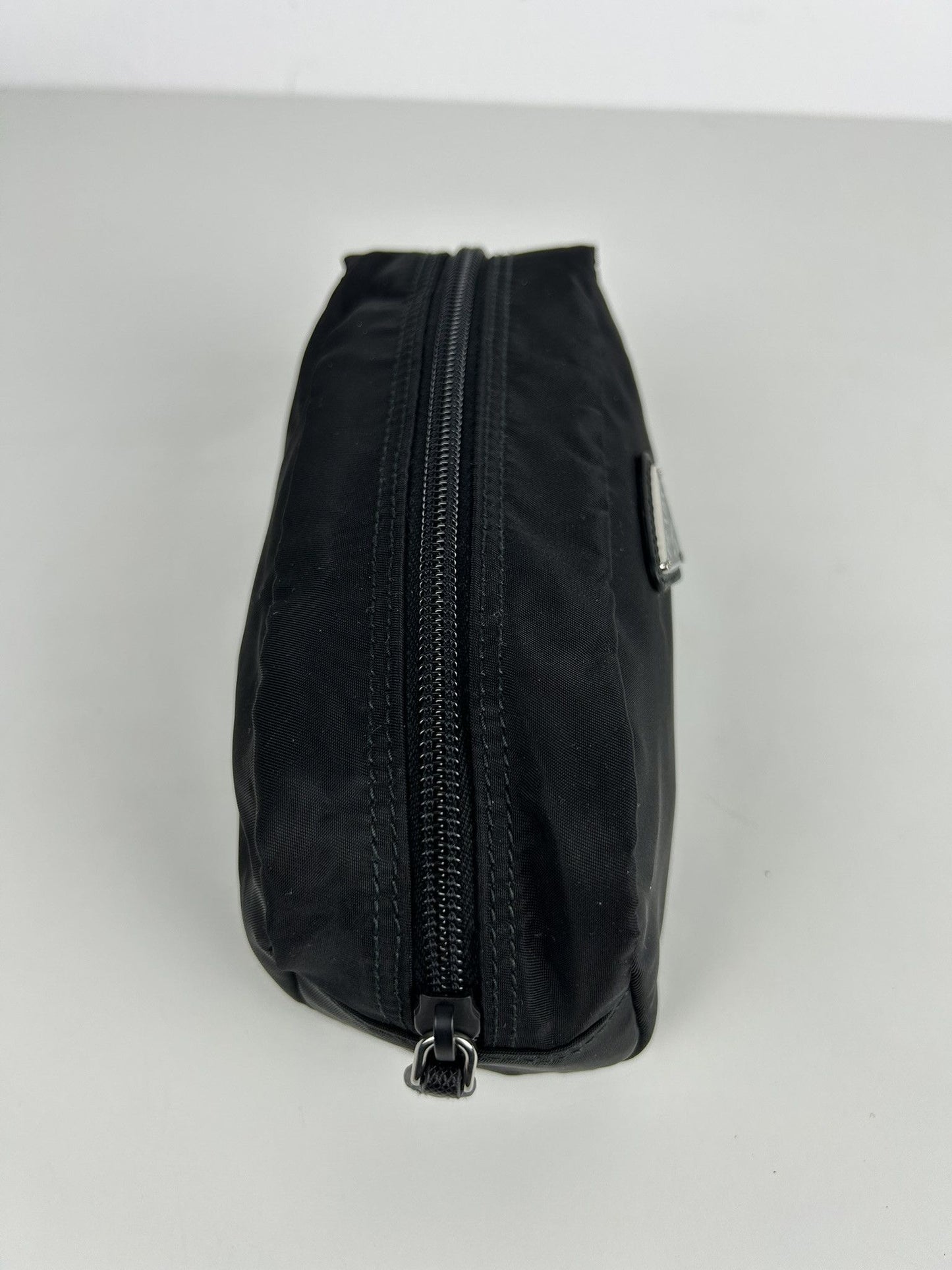 Prada nylon triangle logo mini pouch