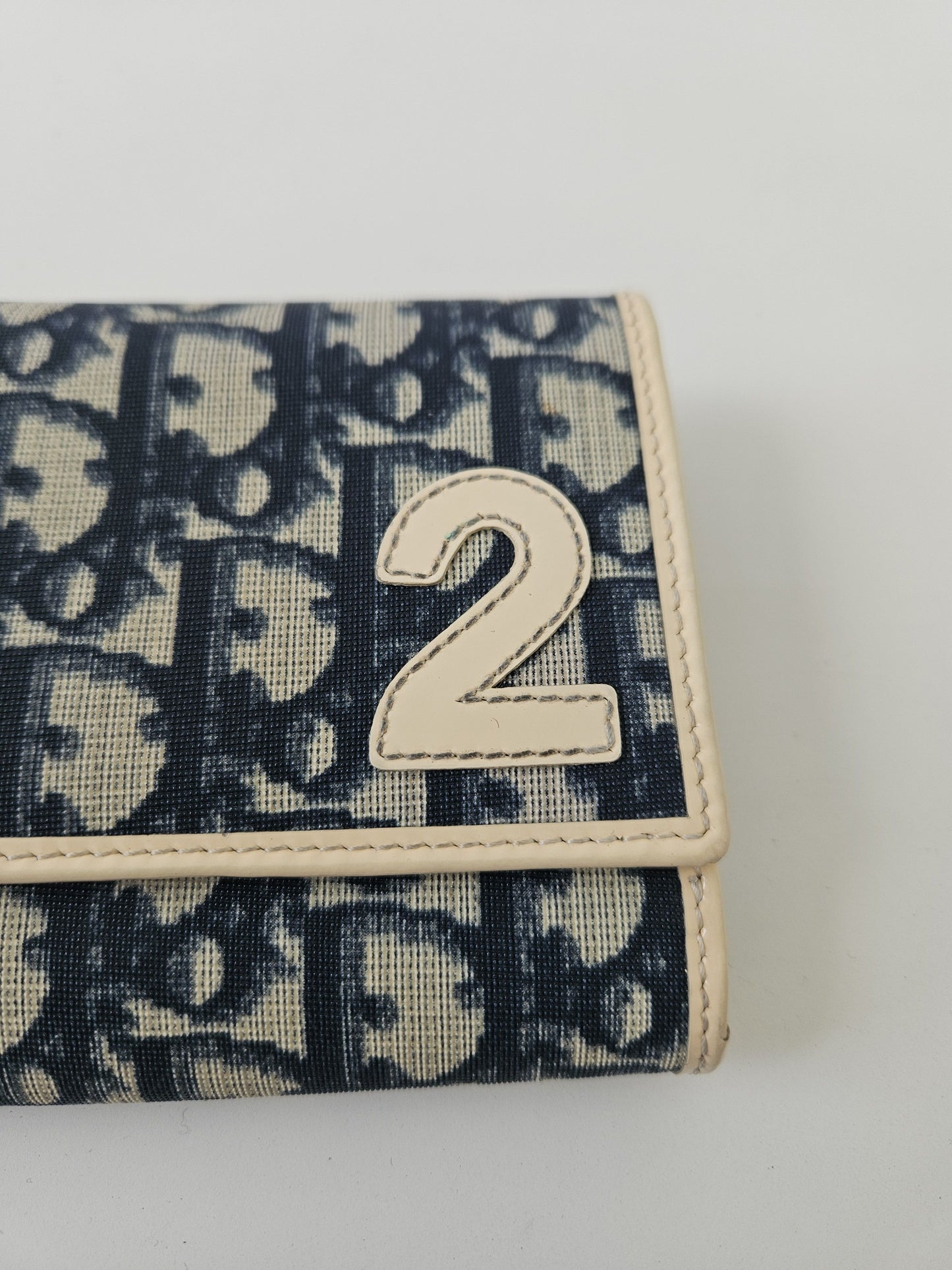Vintage y2k Dior trotter monogram trifold wallet