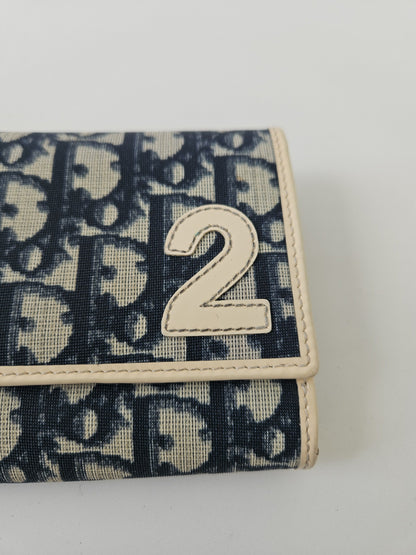 Vintage y2k Dior trotter monogram trifold wallet