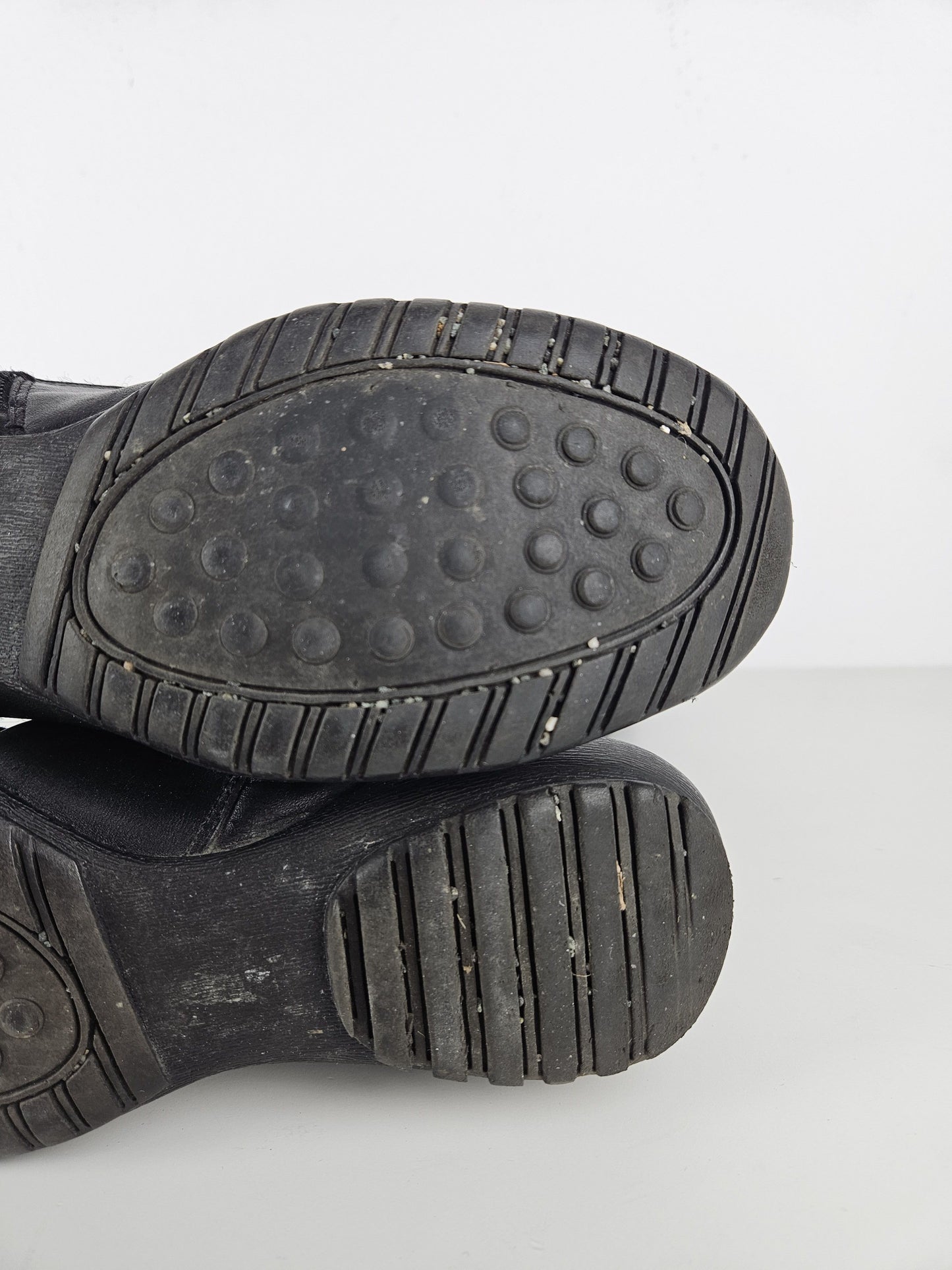Vintage y2k avant garde leather biker boots