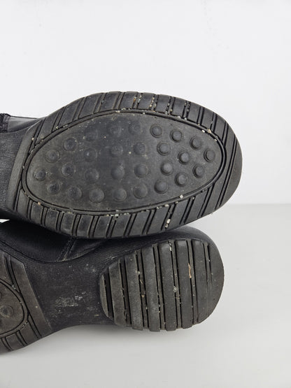 Vintage y2k avant garde leather biker boots