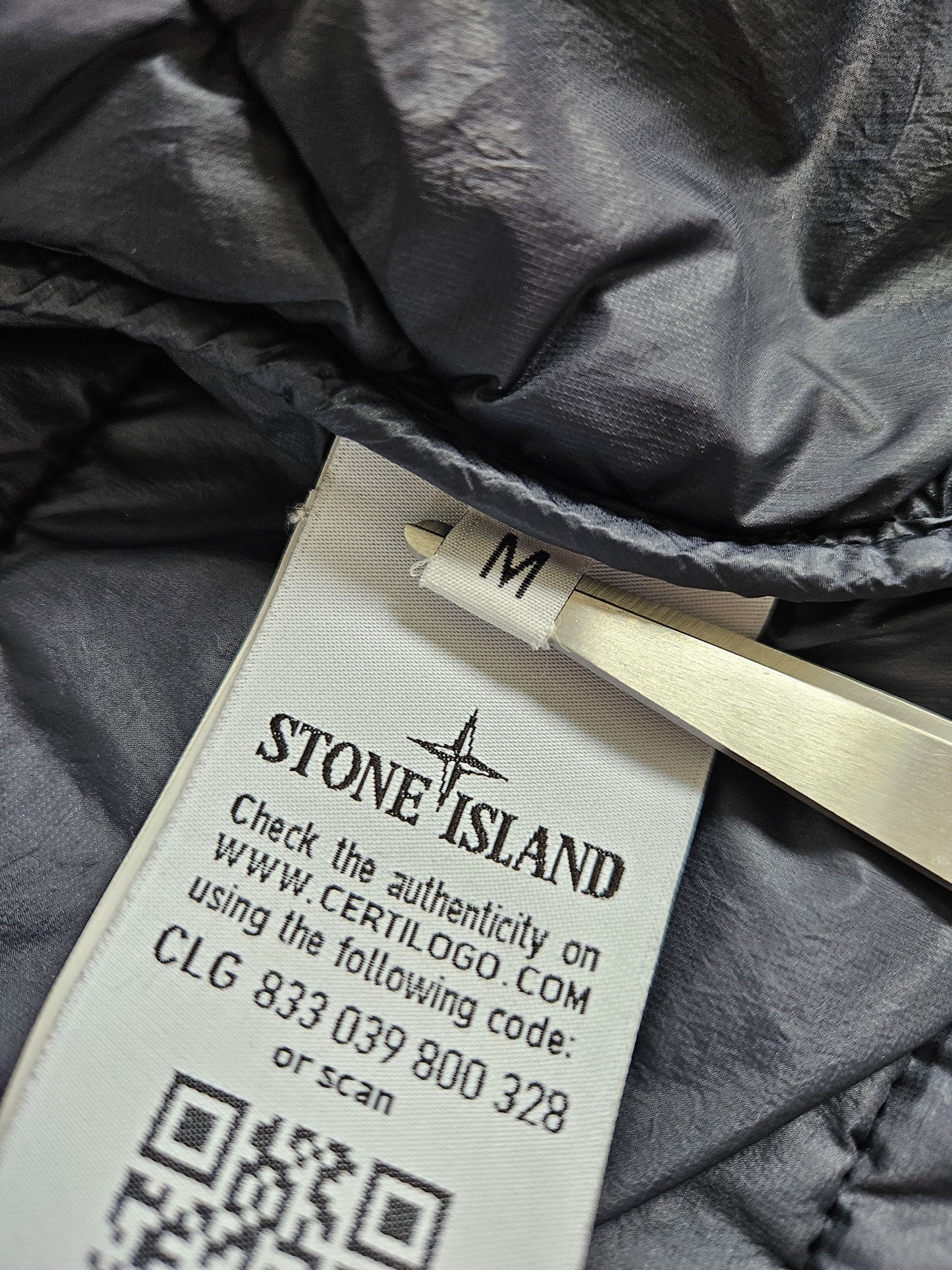 Stone Island garment dyed quilted micro yarn light down jacket
