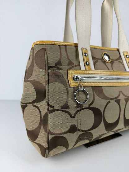 Coach signature daisy tote bag