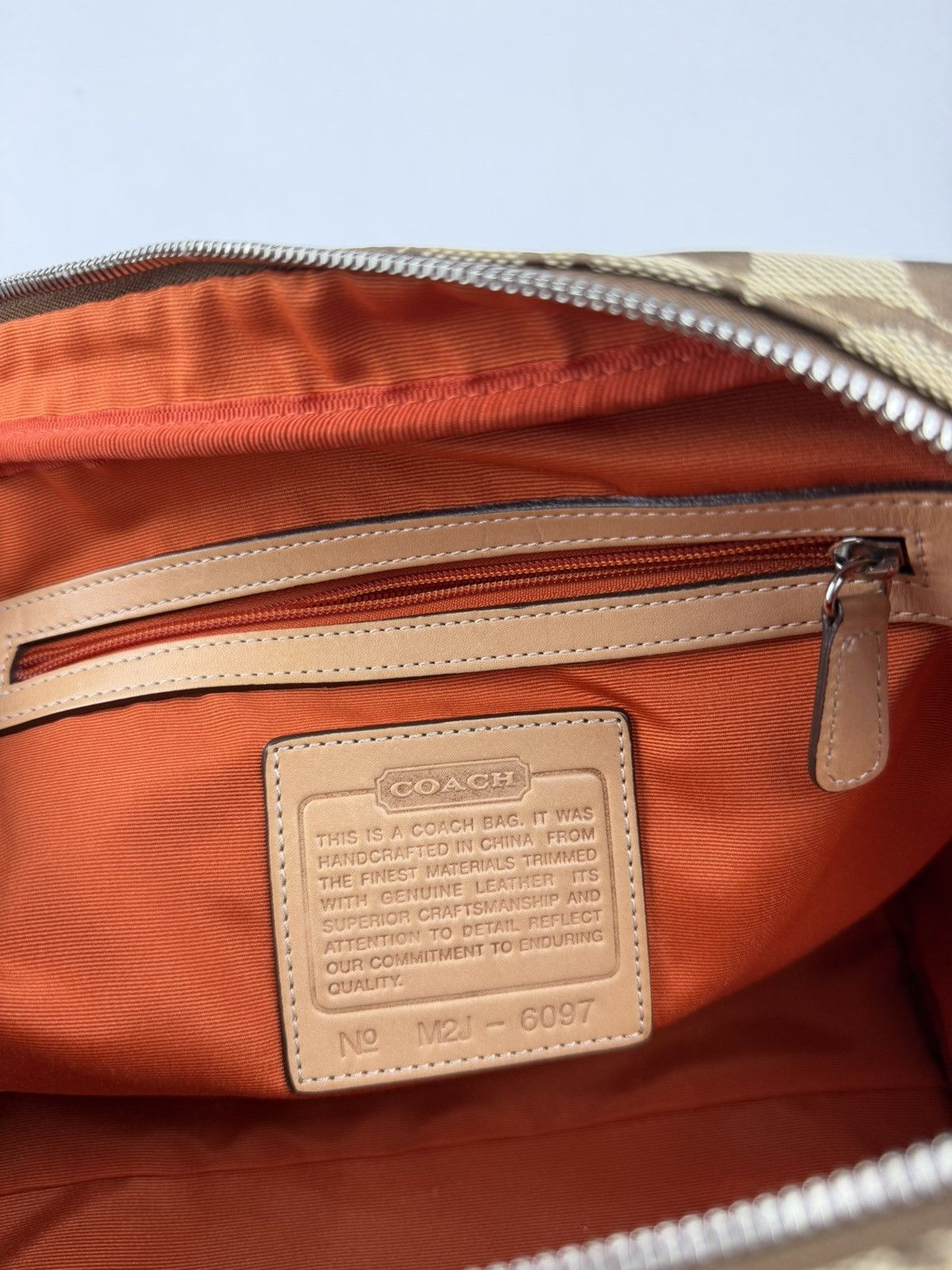 Coach signature canvas and leather satchel