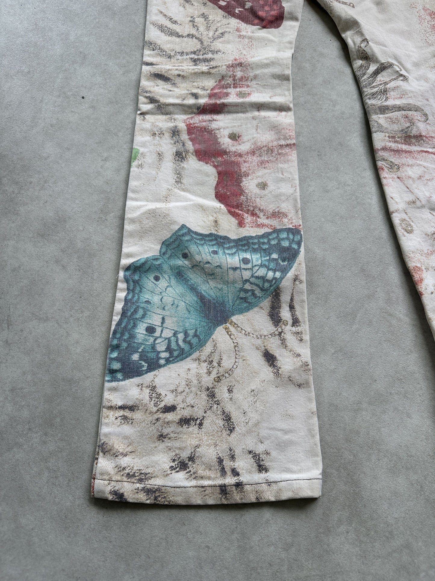 Archive y2k Just Cavalli butterfly floral alloverprint pants