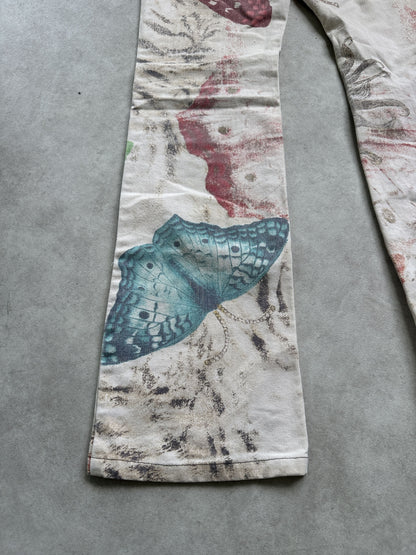 Archive y2k Just Cavalli butterfly floral alloverprint pants