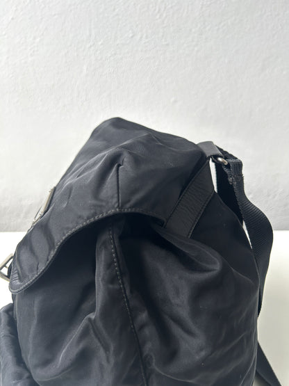 Vintage Prada nylon triangle logo cargo backpack