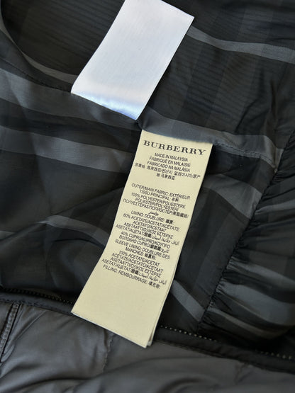 Burberry high collar belted short puffer jacket