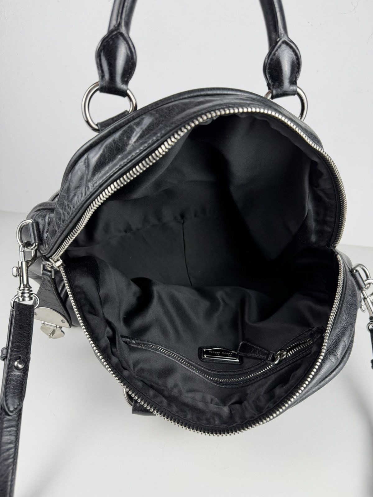 Miu Miu leather bowling bag