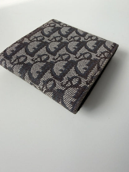 Dior trifold street chic monogram canvas and leather wallet