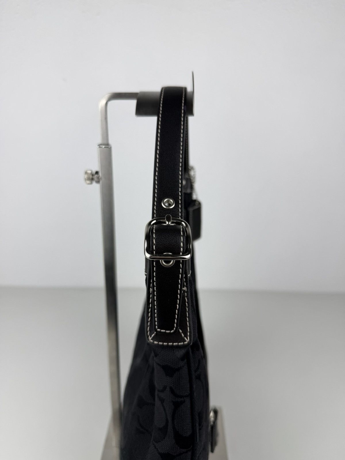 Coach signature jacquard half moon small hobo bag