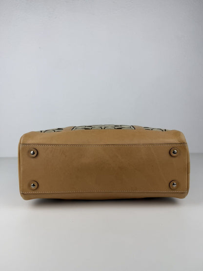 Coach signature canvas and leather satchel