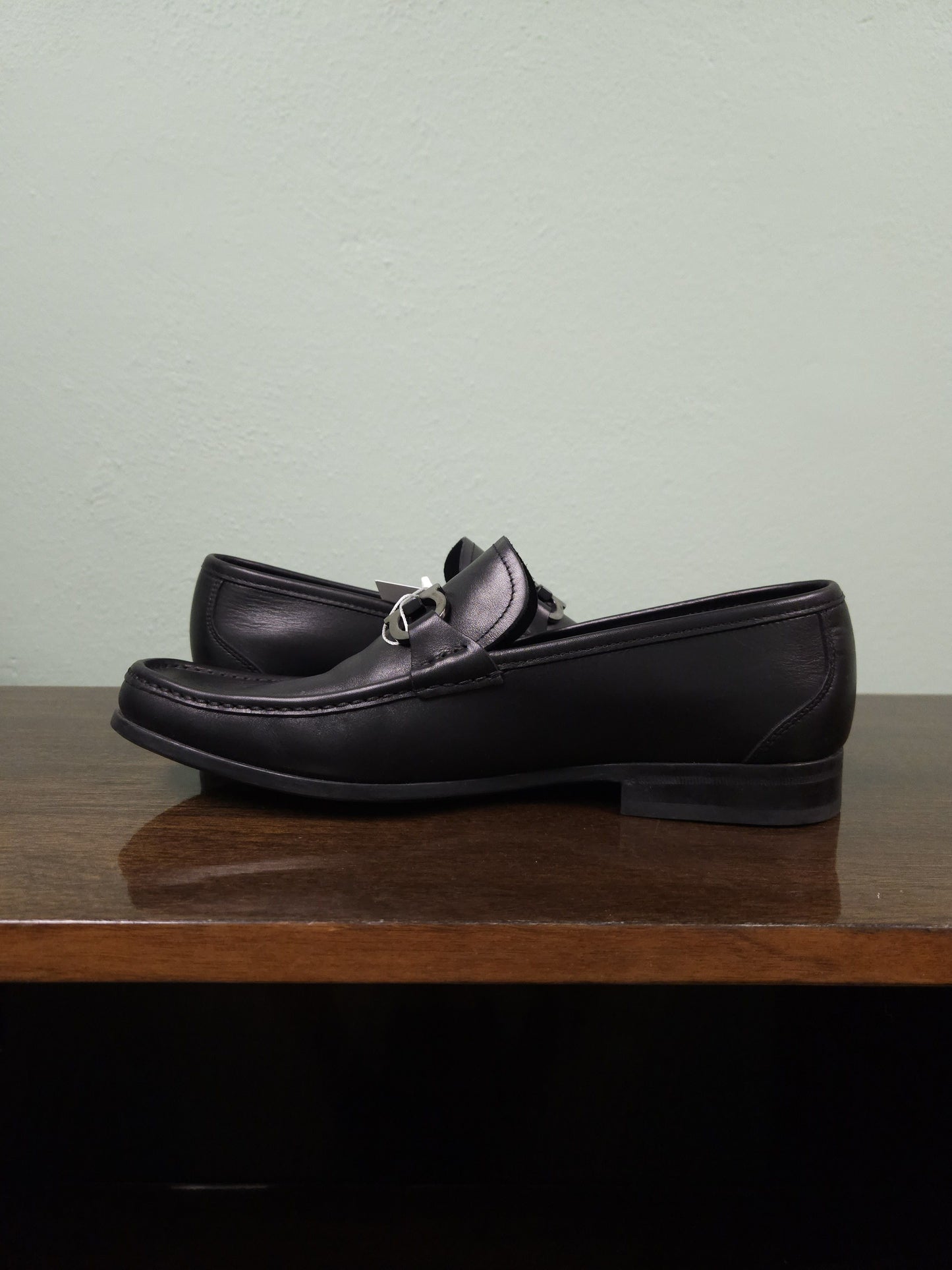 Salvatore Ferragamo gancini black leather loafers