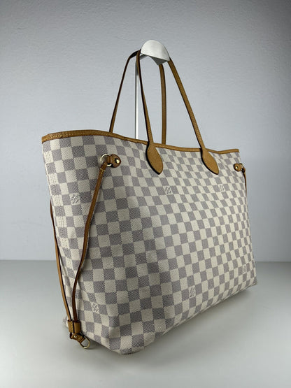 Louis Vuitton damier azur neverfull gm tote bag