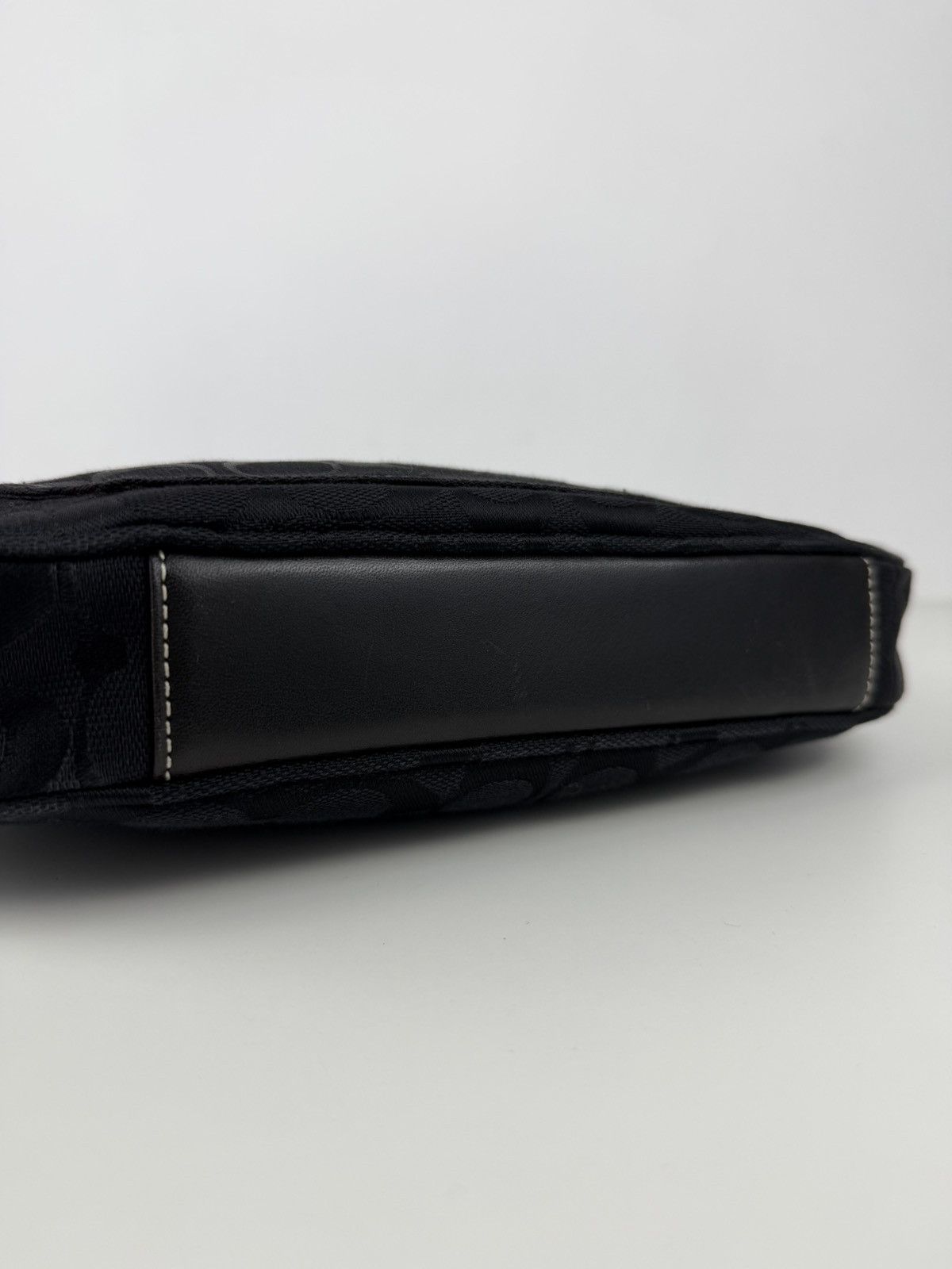 Coach signature jacquard half moon small hobo bag