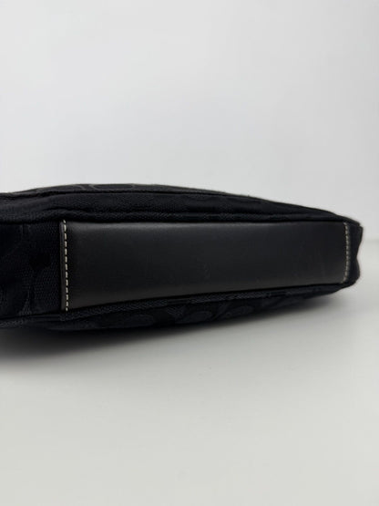 Coach signature jacquard half moon small hobo bag