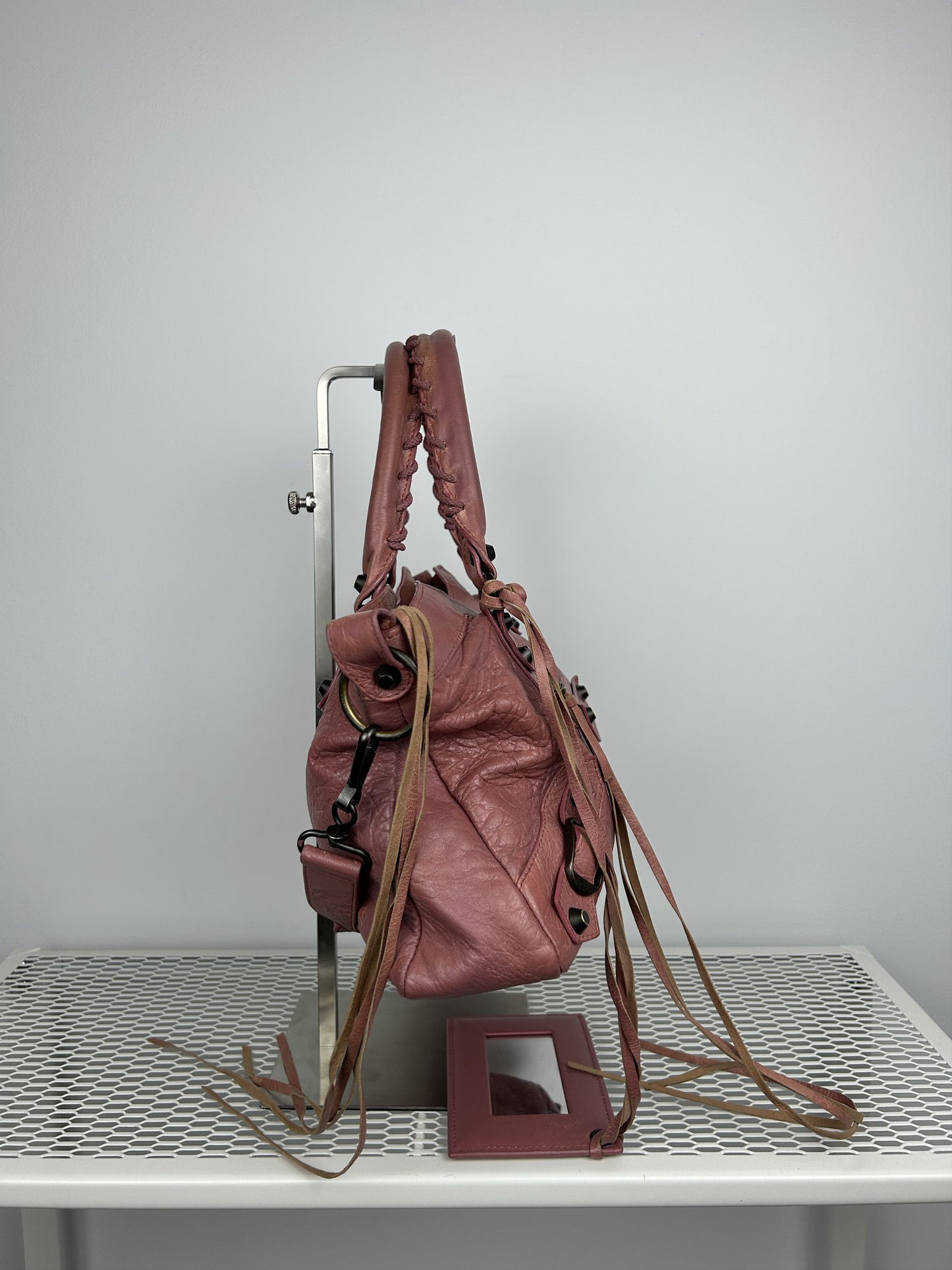 Balenciaga first bag in dusty pink