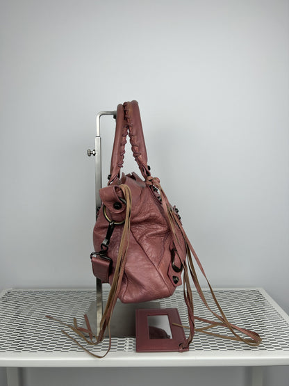 Balenciaga first bag in dusty pink