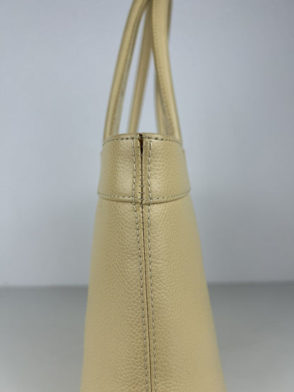2004-2005 Chanel coco mark caviar open tote bag in buttery