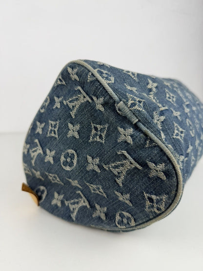 Louis Vuitton monogram denim neo speedy mini Boston bag