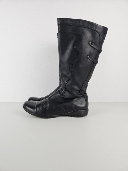 Vintage y2k avant garde leather biker boots