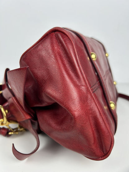 Miu miu vitello small bow bag in red