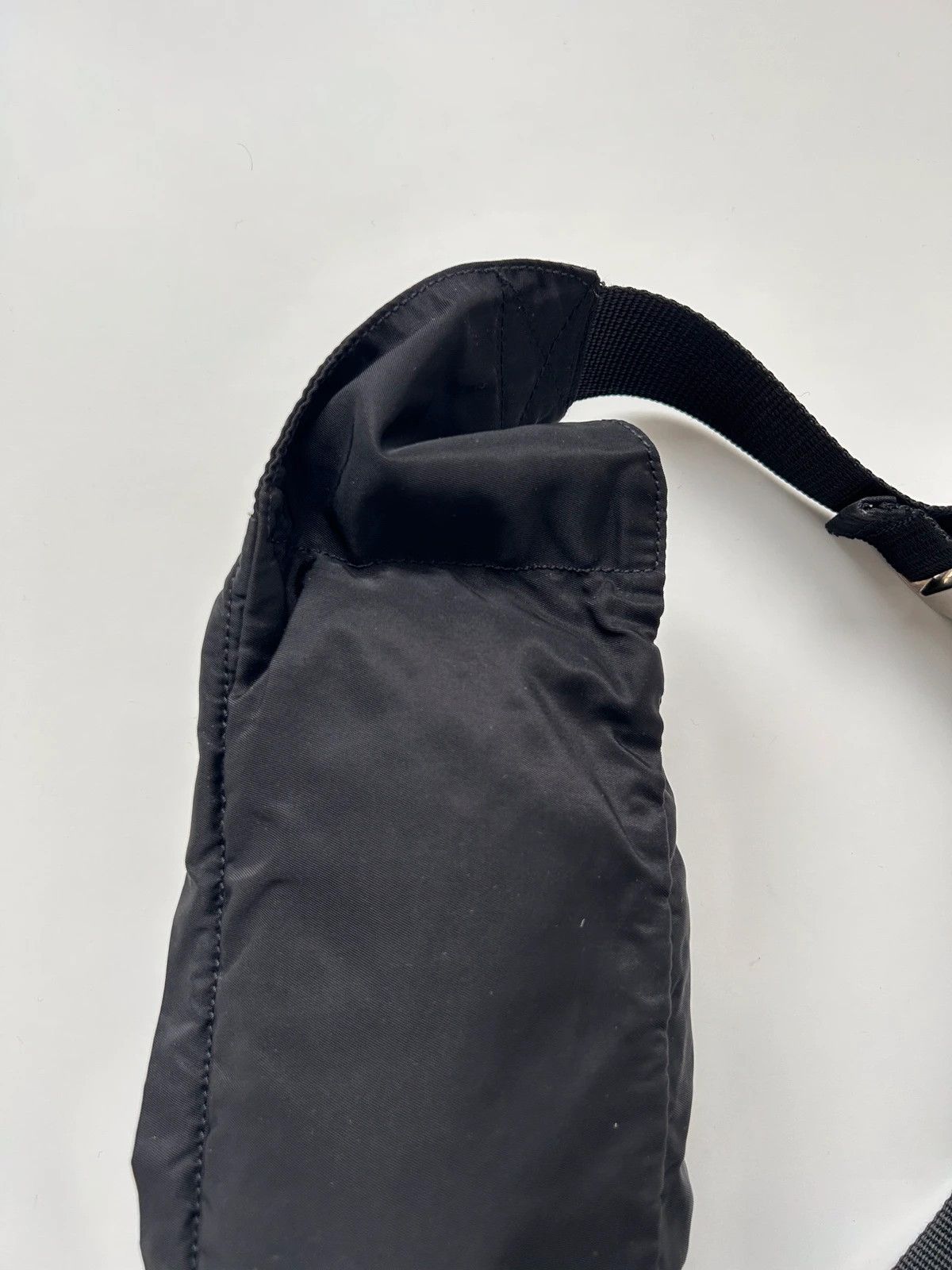 Prada nylon triangle logo waist/ crossbody bag pouch bumbag