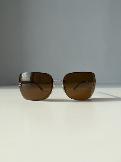 Vintage Chanel 4112 rimless sunglasses