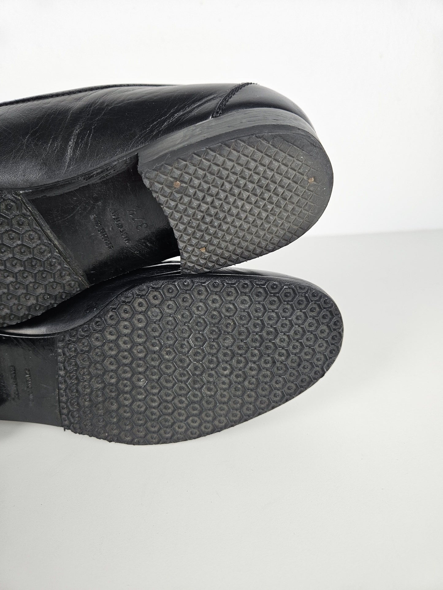 Vintage Hermes constance leather loafers H logo buckle