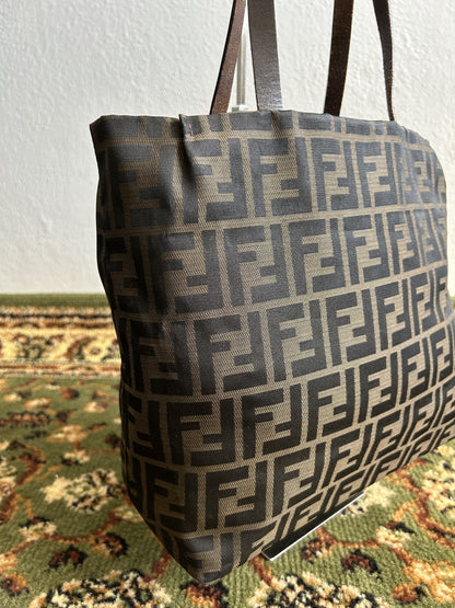 Vintage y2k fendi ff zucca monogram tote bag