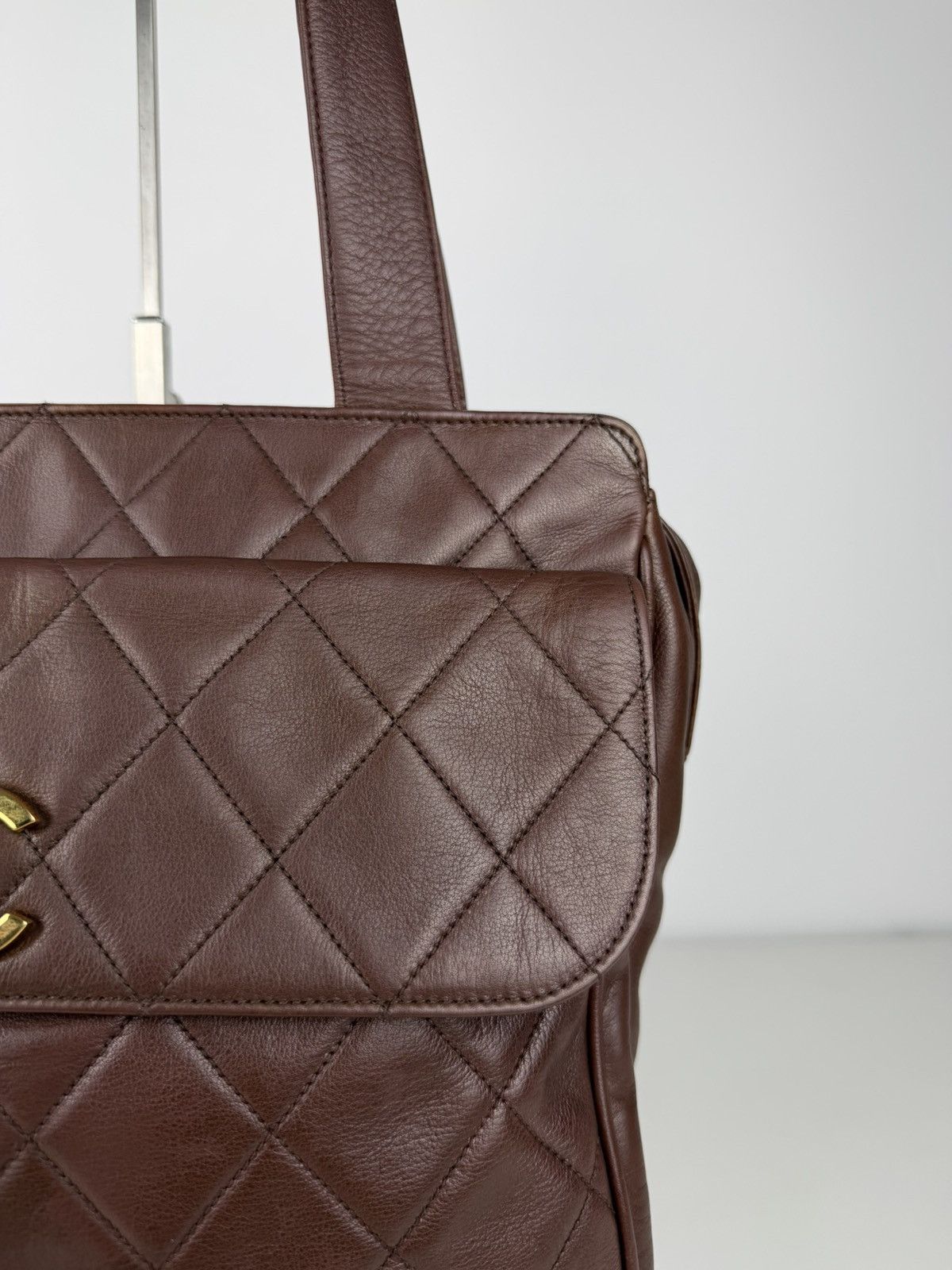 1996 Chanel CC turnlock matelasse quilted lambskin tote