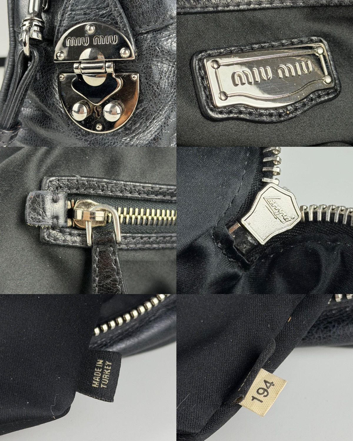 Miu Miu leather bowling bag
